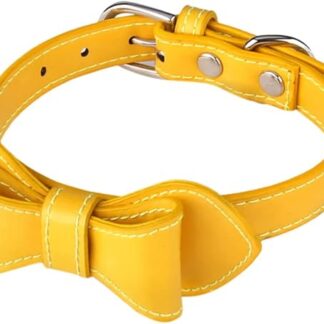 iplusmile Collare Per in Pu Accessorio Per Animali Domestici Collare Resistente Per e Giallo