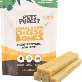 Pets Purest Snack piccolo con latte di yak - Caramelle al formaggio a forma di ossa naturali - Per tutte le età inclusi cuccioli e anziani - Barrette per cani con proteine e calcio - Per placca