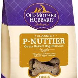 Old Mother Hubbard Classic Crunchy Natural Dog Treats, P-Nuttier Large Biscuits, 3.3-Pound Bag by Old Mother Hubbard