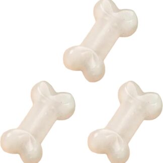 Lerpwige 3 pezzi di pietra di cristallo naturale osso di cane figure accessorio portatile per artigianato e decorazione elegante della casa