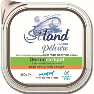 Siland Dermocortipet, Paté per Cani con Cervo e Patate, Senza Glutine, 300g