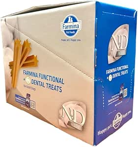 Farmina N&D White, Treat spigola spirulina e finocchio, Cane Adult, Cartone 15 pezzi