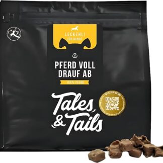 Tales & Tails Deliziosi per cani, 100% cavallo, sacchetto da 250 g