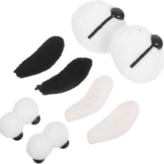 Vaguelly Set di 10 simpatici ciondoli a forma di cane per zoccoli: occhi di peluche, orecchie da cucciolo, naso, accessori fai da te per zoccoli da spiaggia, borse impermeabili, tasche, giacche e