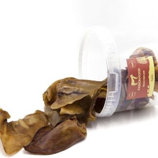 Fasson Food| Orecchio Suino Essiccato per Cani – Confezione da 1kg, Snack Naturale per cani Masticabile 100% Carne Italiana, Collagene e Cartilagini per Legamenti Forti (1, ORECCHIO SUINO 1KG)