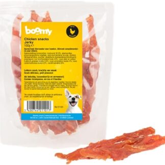 Boomy - Chicken Jerky - Petto di pollo essiccato - Snack naturale per cani - 2 x 100g