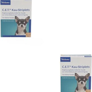 Vibrac C.E.T. Kaustriplets per Cani Piccoli sotto i 10 kg | Confezione Doppia | 2 x 200 g | Alimento complementare per la prevenzione Dentale | per prevenire la placca e Il tartaro