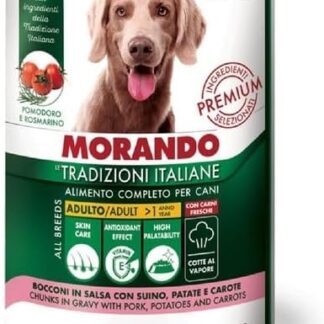 Morando Tradizioni Italiane bocconi cane di Suino, Carote e Patate 405 gr