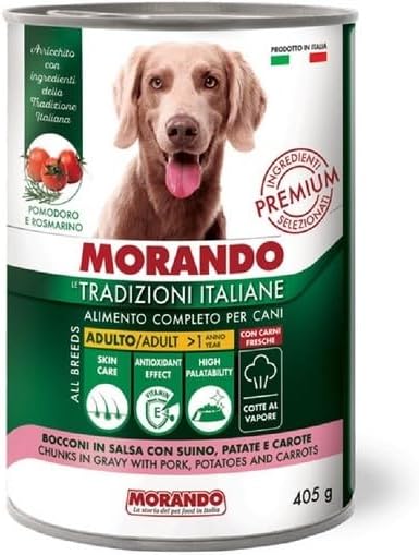 Morando Tradizioni Italiane bocconi cane di Suino, Carote e Patate 405 gr