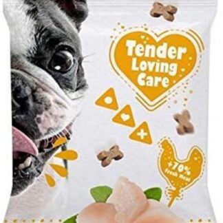 duvoplus, TLC Soft Snack Pollo 100G, Alto contenuto di carne fresca +70%, senza aromi artificiali o coloranti, senza glutine, senza OGM e ipoallergenico, Snack ideale per il Dressage