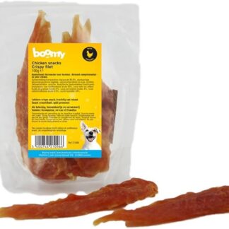 Boomy Snack per cani, bocconcini per cani, filetto di pollo croccante, 3 x 100 g