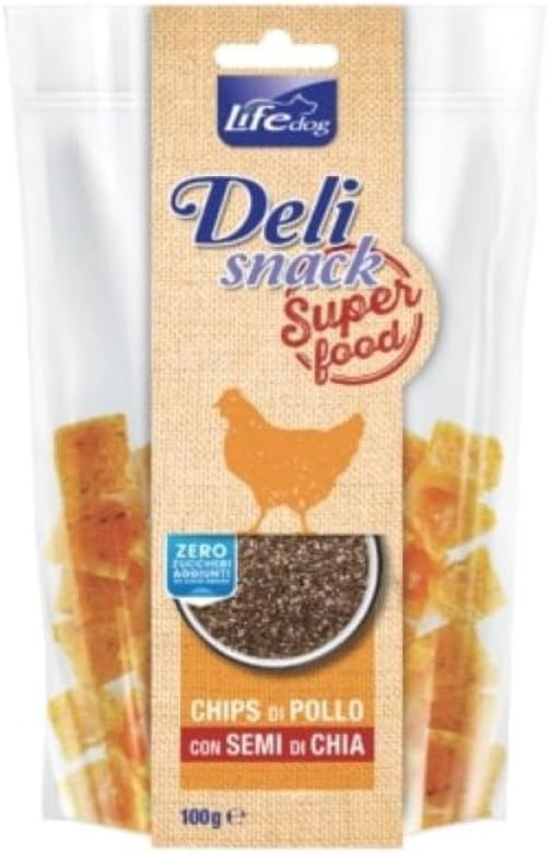 DELISNACK SUPERFOOD CHIPS DI POLLO CON SEMI DI CHIA. 100GR