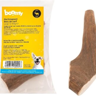 Boomy - Corna di cervo - Snack per cani ipoallergenico - Snack da masticare per un piacere duraturo (L = 75-149 g)