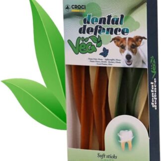 Croci Dental Defence Veg - Snack vegetali per cani, Stick Twist per l'igiene orale, Bastoncini Pulizia Denti Cane, Gusto Patata Dolce e Menta, 75g