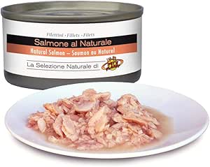 Filettini di SALMONE al naturale per cani e gatti, Pet's Planet 85 g.