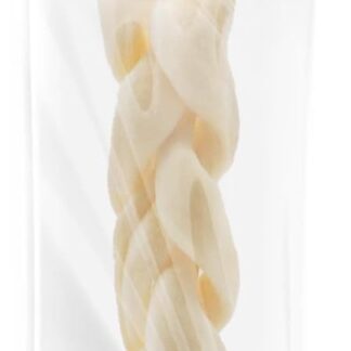 Croci King Bone - Treccia osso per cani, Snack premio masticativo per cani in pelle bovina naturale, dental stick per la pulizia dei denti, 15 cm - 50 g