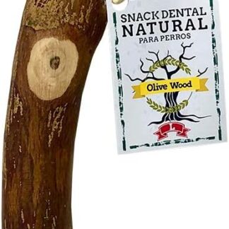 Natural Horn - Snack naturale per cani di ulivo (L). Massaggiagengive per cuccioli sicuro, naturale e sano. Giocattolo commestibile per cani. Accessori per animali domestici