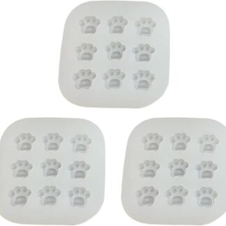 3 stampi in silicone resistente alle alte temperature, per snack con animali domestici, gatti, zampe e ossa