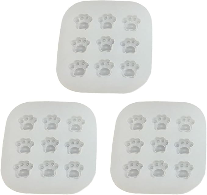 3 stampi in silicone resistente alle alte temperature, per snack con animali domestici, gatti, zampe e ossa