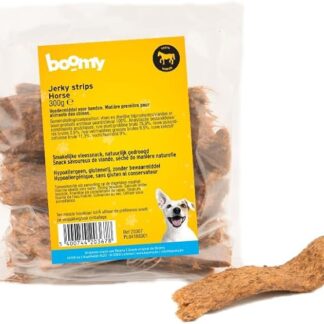Boomy - Strisce di jerky - Snack per cani senza glutine - Carne secca - 300 g (Cavallo)