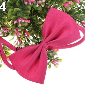 LPxdywlk Simpatico Fiocco Regolabile in Tinta Unita Regolabile con Collare per Cani Bowknot Cravatta con Fiocco Decorazioni per Feste Rosa