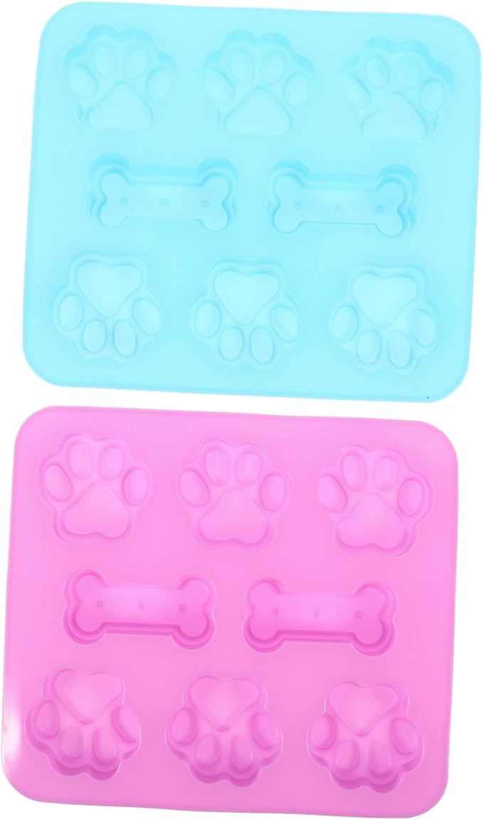 Alipis Crea Dolcetti Unici Per Cani - 2 Pezzi Di Silicone Per Dolci Per Cani Sagomati Antiaderenti Facili Da Pulire Per Pasti Sicuri