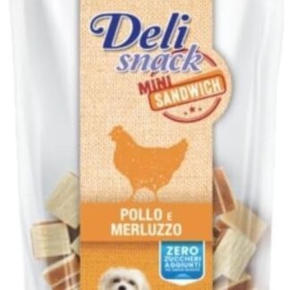 DELISNACK MINI SANDWICH POLLO E MERLUZZO. 100GR