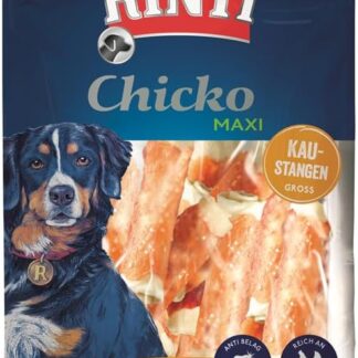 Rinti Chicko Maxi Bastoncini da Masticare Pollo | 150 g | Ricoperti di carne di pollo su pelle di manzo resistente | Particelle pulenti a base di minerali | Richiudibile