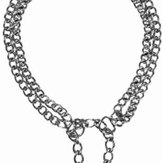 TRIXIE Dog Choke Chain, Double Row, with Strain Relief, 55 cm/2.5 mm