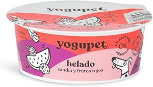 Yogupet Gelato per Cani e Gatti Supporta il Sistema Immunitario ossidativo Molto Idratante 16x110g (16x110ml Anguria e Frutta Rossa)