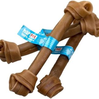 HAPPET Confezione da 20 cm - 5 pezzi - Massaggiagengive in pelle bovina sana - sostiene i denti puliti, riduce lo stress, soddisfa l'istinto masticatorio e garantisce l'igiene orale