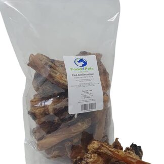 Food4Pets 1 kg di tendine d'Achille per cani – spuntino da masticare a partire da 10 cm – Deliziosi in sacchetto richiudibile