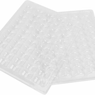 lascivious Vassoi Portaoggetti Macaron Francesi Richiudibili in PET Trasparente - Contiene 50 Macaron per Set - Confezione Da 4 Set