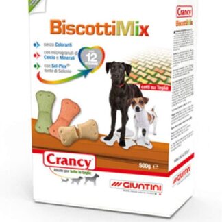 Giuntini Crancy Biscotti Mix 500g Mangime complementare per Cani di Tutte Le Taglie