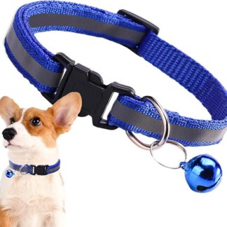 Collari per Cani - Collare Riflettente con Campanello - Antistrappo e Resistente Allo Sfregamento per Escursioni All'aperto Passeggiate Quotidiane Avventure e Addestramento