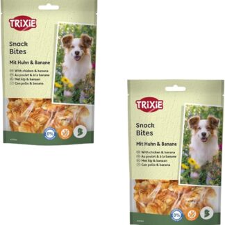 Trixie Premio Banana Chicken | Confezione Doppia | 2 x 100 g | Alimento complementare per cani | Con pollo e banana | 61% di carne | Ricetta senza glutine | Senza zuccheri aggiunti