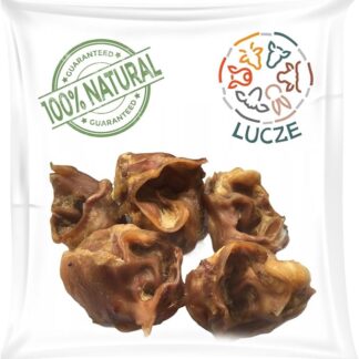 Orecchio interno del maiale - orecchio di maiale per cani secchi - articolo da masticare per cani - leccornie naturali - orecchie da masticare - spuntini per cani Lucze Premium (1, 500 grammi)