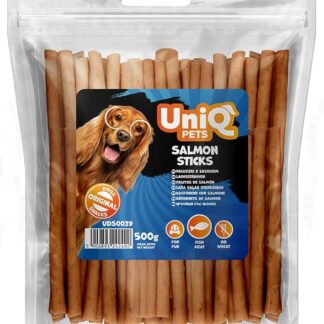 UniQ Pets Cane leckerli - Bastoncini da masticare per cani, senza frumento, con 85% di carne, snack morbidi, deliziosi cani di piccola taglia, 500 g