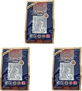 Kronch Pocket Lakse - Delizia con salmone e farina di patate per cani - Pacchetto - 3 x 600 g
