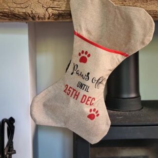 Calza di Natale per animali domestici – Cani a forma di osso – Paws Off fino al 25 Dic!