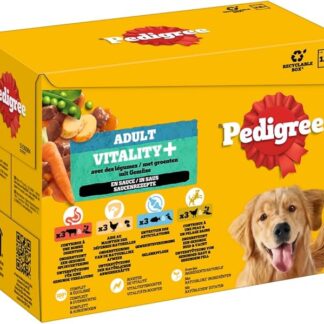 PEDIGREE DOGCARE Pouch Wet Vitality+ (Mixed) Chunks in Gravy Adult 85G Multipack Standard 12 x 85 g