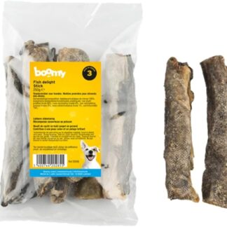 Boomy - Fish Delight Sticks - Snack naturali per cani - Snack per cani realizzati al 100% in pelle di merluzzo - 250 g