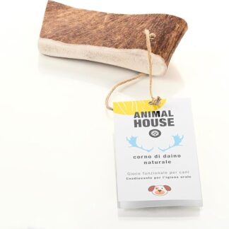 Animal House Corna di Daino per Cani, Masticativo Naturale al 100%, Rafforza Igiene Orale, Resistenti e Duraturi, Disponibili in tutte le taglie (S)