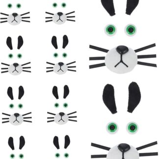 Homoyoyo 10 Set Accessori Morbidi per Cane in Peluche Naso Sicuro Bocca Occhi Orecchie per Kit DIY per Pupazzi Decorazioni Versatili per Animali Stoffa