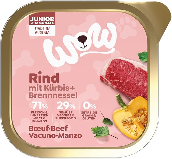 WOW – Pasta naturale per cuccioli al buvo – 150 g