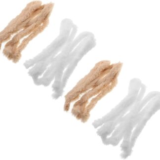 ERINGOGO 4pezzi Bastoncini Spessi e Pelosi Scovolini Soffici Bastoncino Intrecciato Di Peluche Fili Pelosi Bastoncini Artigianali Bianchi e Grigi Per Decorazioni Fai Da Te