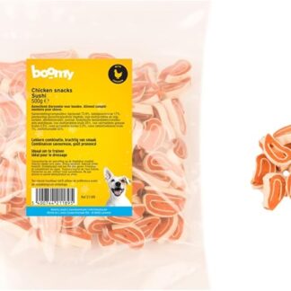Boomy – Snack per cani | Dolci per cani | Sushi di pollo – 500 g