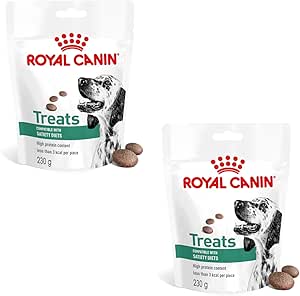 Royal Canin Veterinary Satiety Weight Management Treats | Confezione Doppia | 2 x 230 g | Snack per adulti cani di tutte le taglie e razze | Sacchetto richiudibile, meno di 3 calorie per pezzo