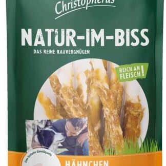 Christopherus Bacchette da masticare per cani, per pollo, essiccate ad aria calda, 70 g