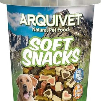 ARQUIVET Soft Snacks - Mix ossicini i e cuoricini - 300 gr - Snack per cani a forma di cuore - Snack per cani - Alimento complementare